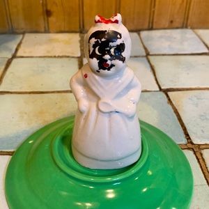 Vintage Salt Shaker with Painted Face